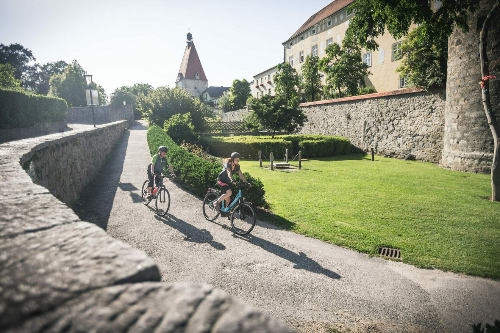 Fahrradfahrer in Freistadt