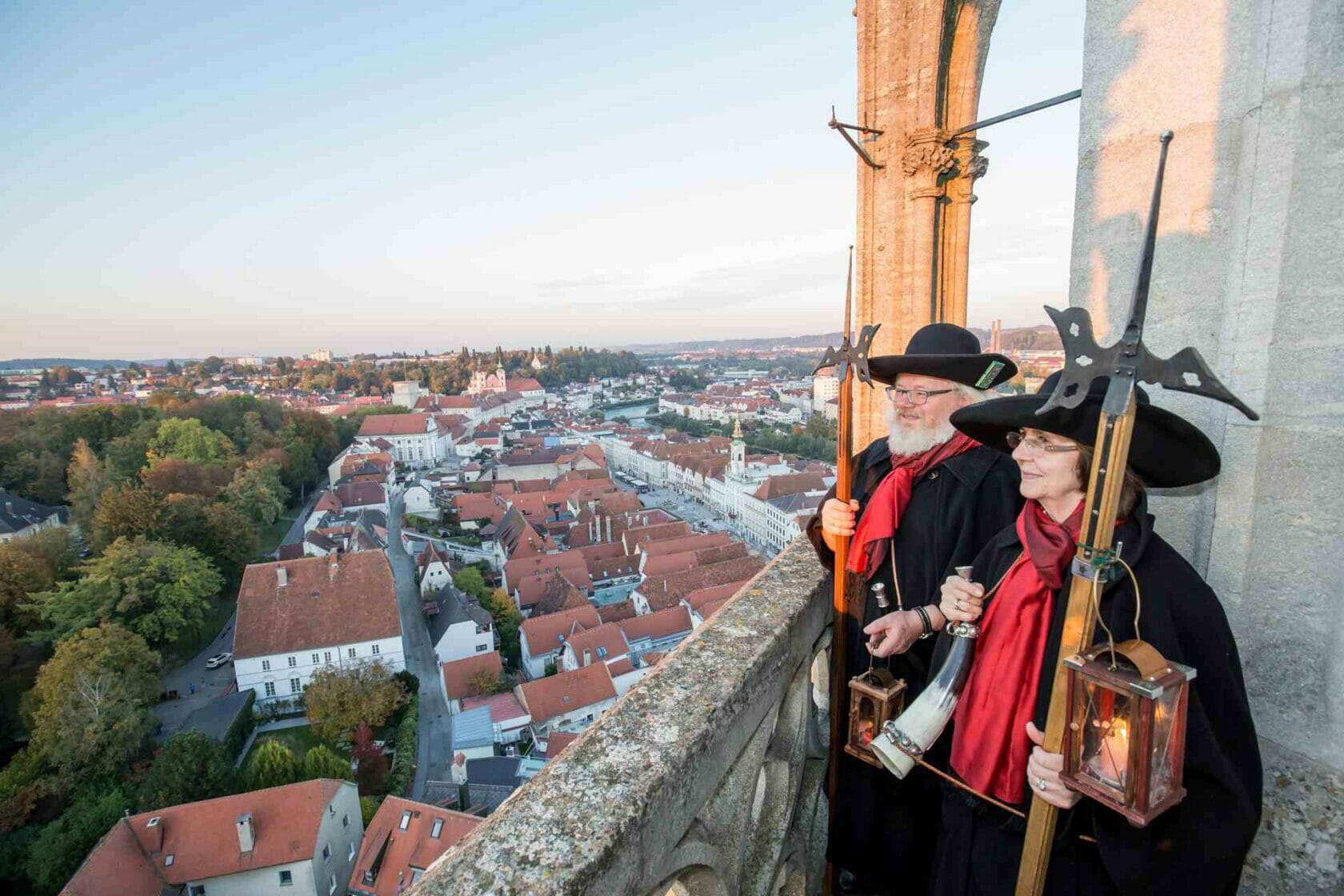 Nachtwächter Stadtpfarrkirchenturm in Steyr